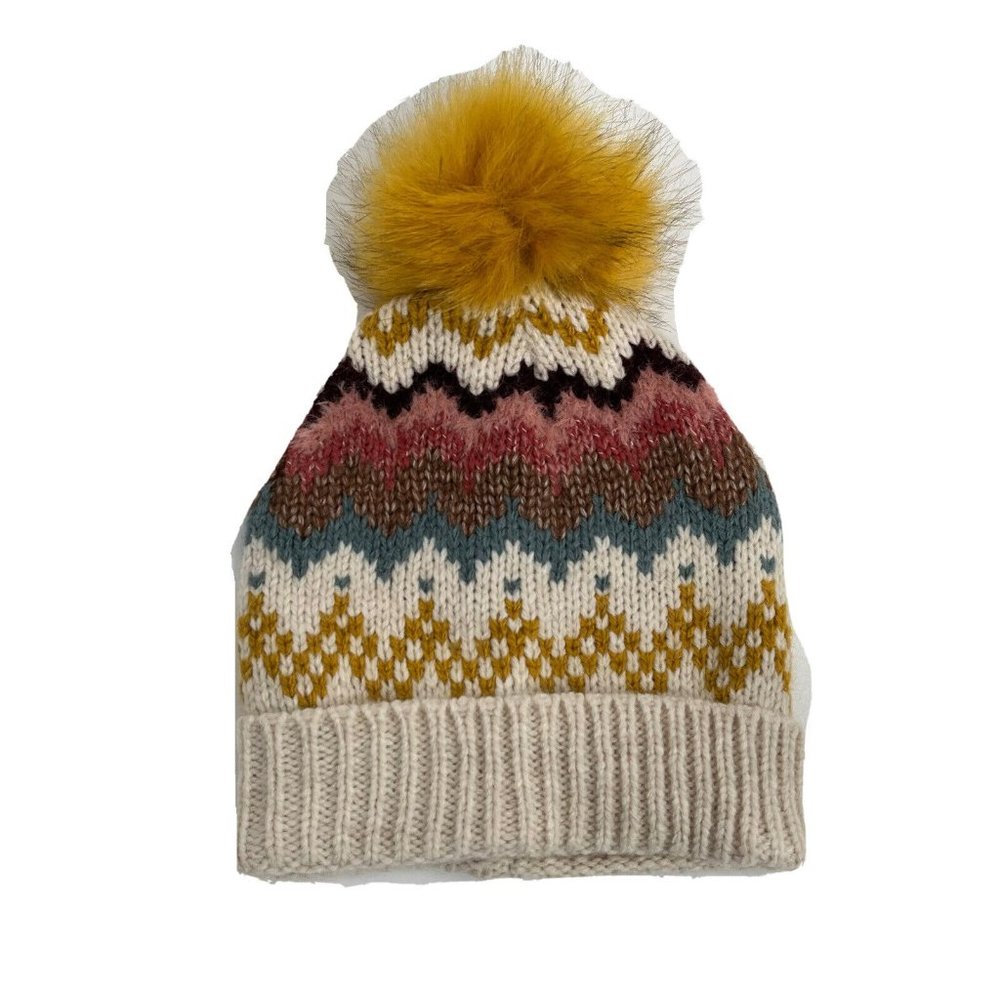 LOFT Knit Pom Pom Winter Hat Beanie